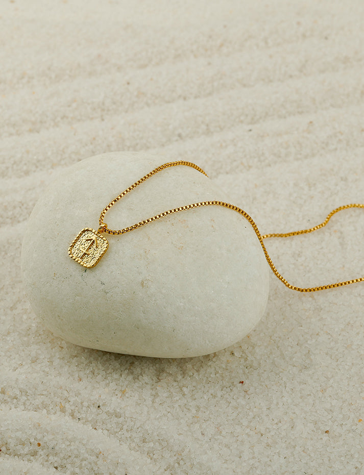 Gold Plated Sagittarius Pendant & Box Chain