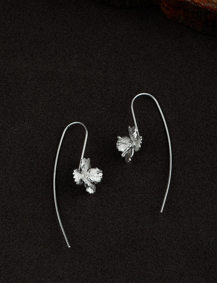 92.5 Silver Floret Loops