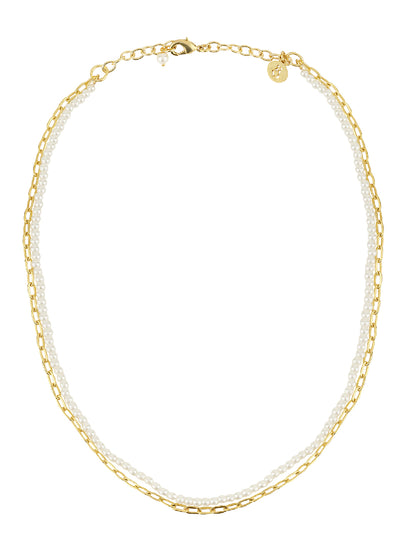 Double String Pearl Necklace