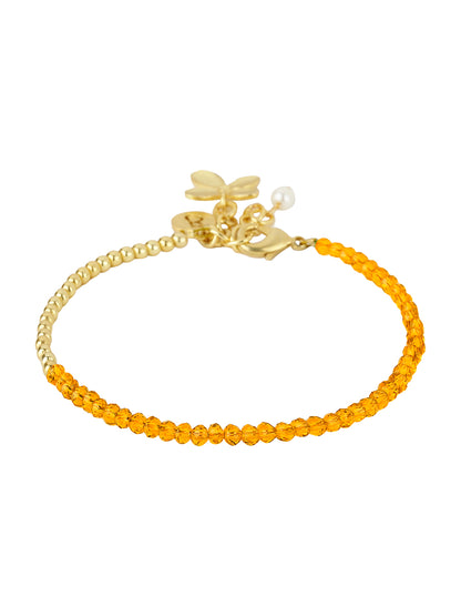 Floral Charm Citrine Bracelet