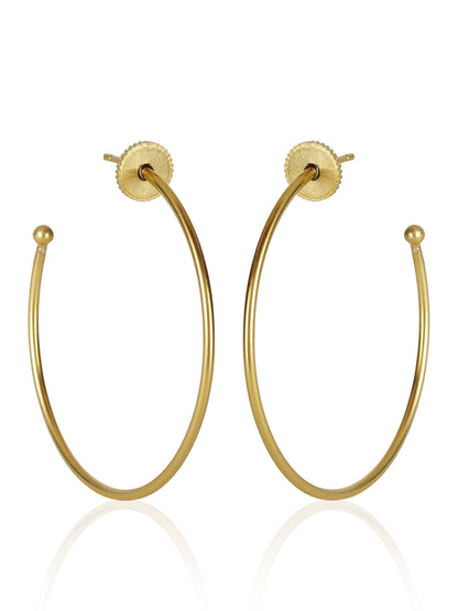 Gold Plated Classic Hoops