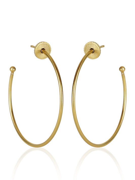 Gold Plated Classic Hoops