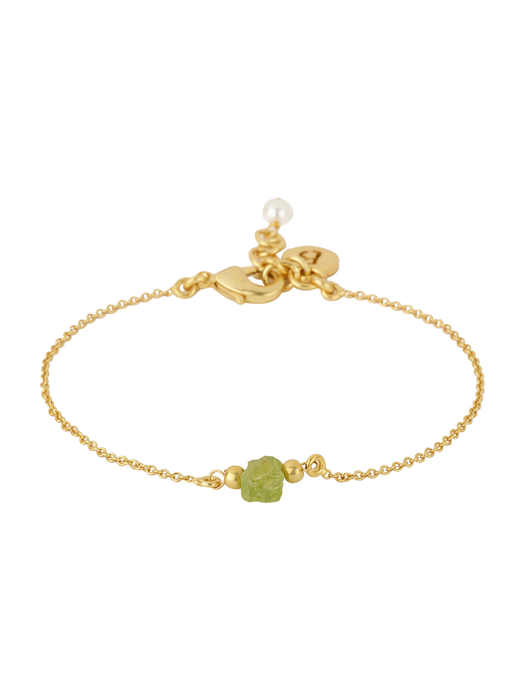 Minimal Peridot Bracelet