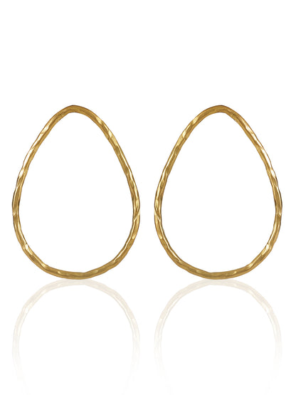 Gold Plated Minimal Teardrop Studs