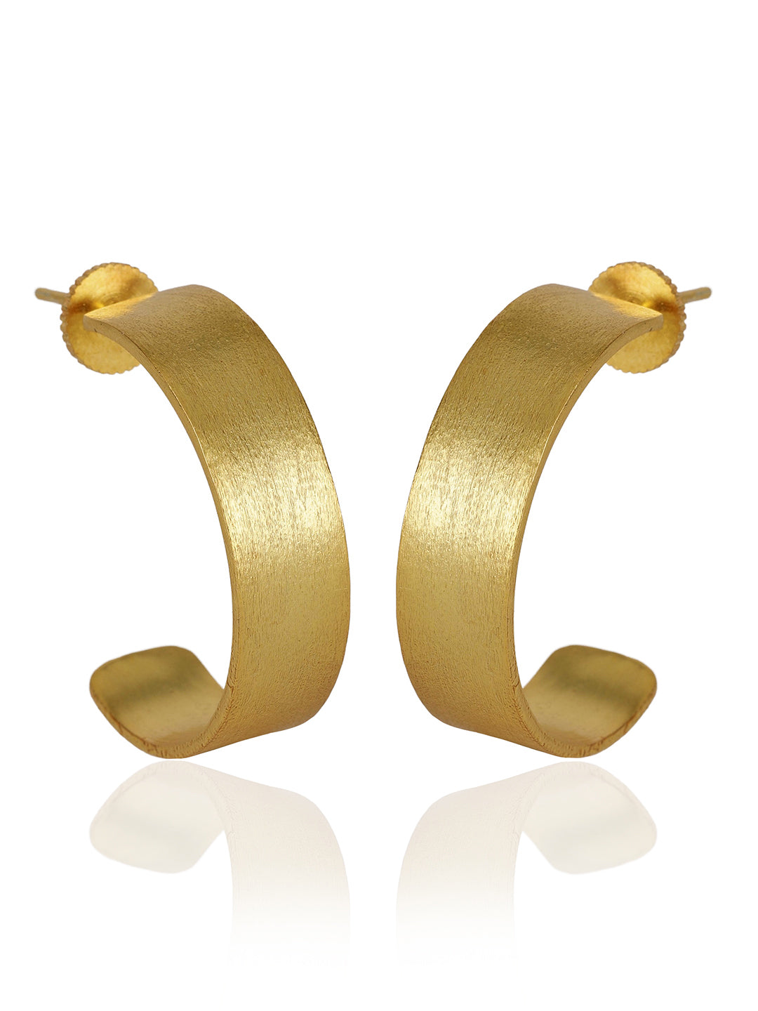 Gold Plated Wide Hoops