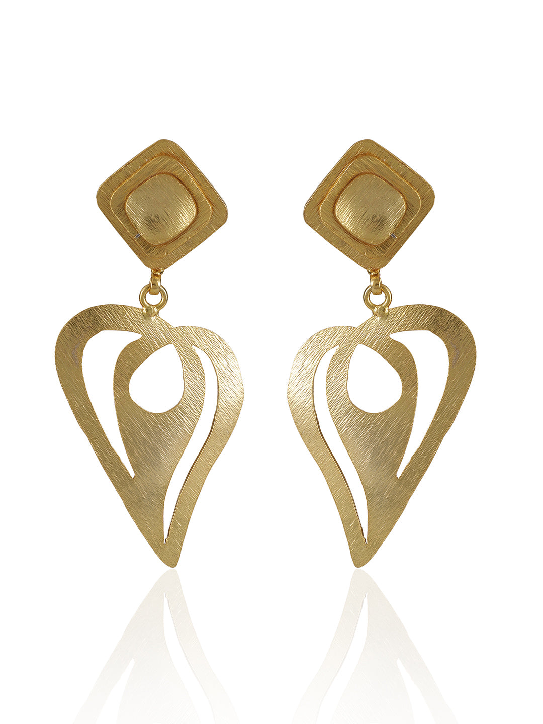 Gold Plated Teardrop Danglers