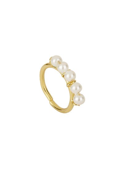 Gold Plated Pearl Ring