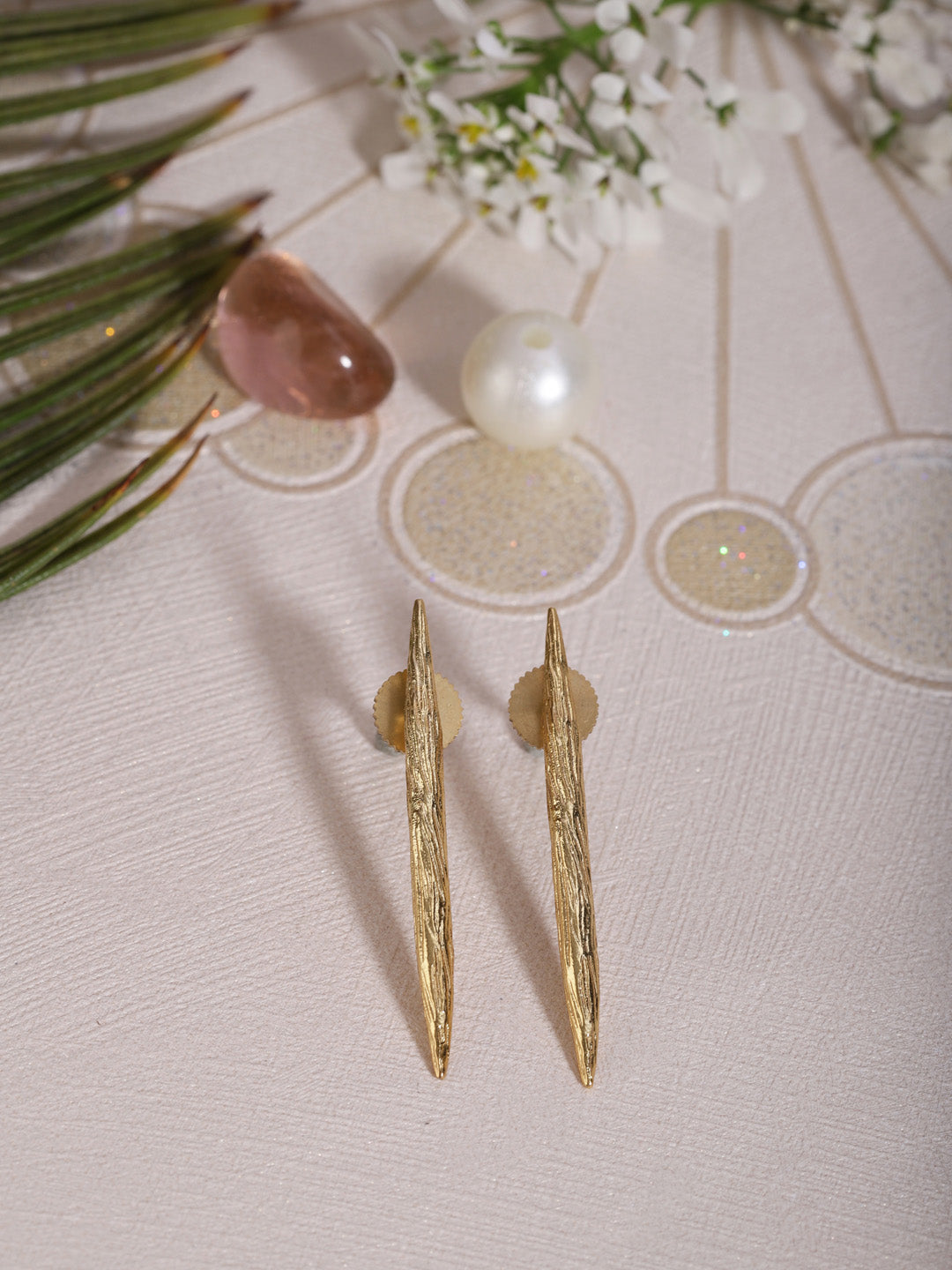 Gold Plated Spear Studs