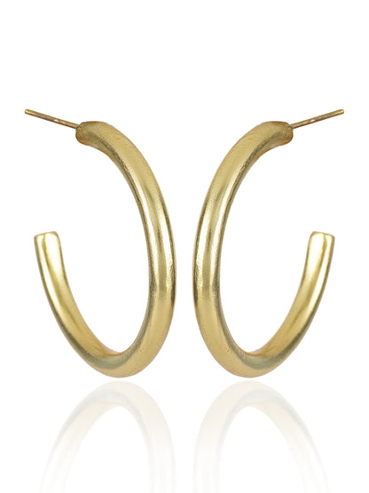 Gold Plated Classic Thick Hoops