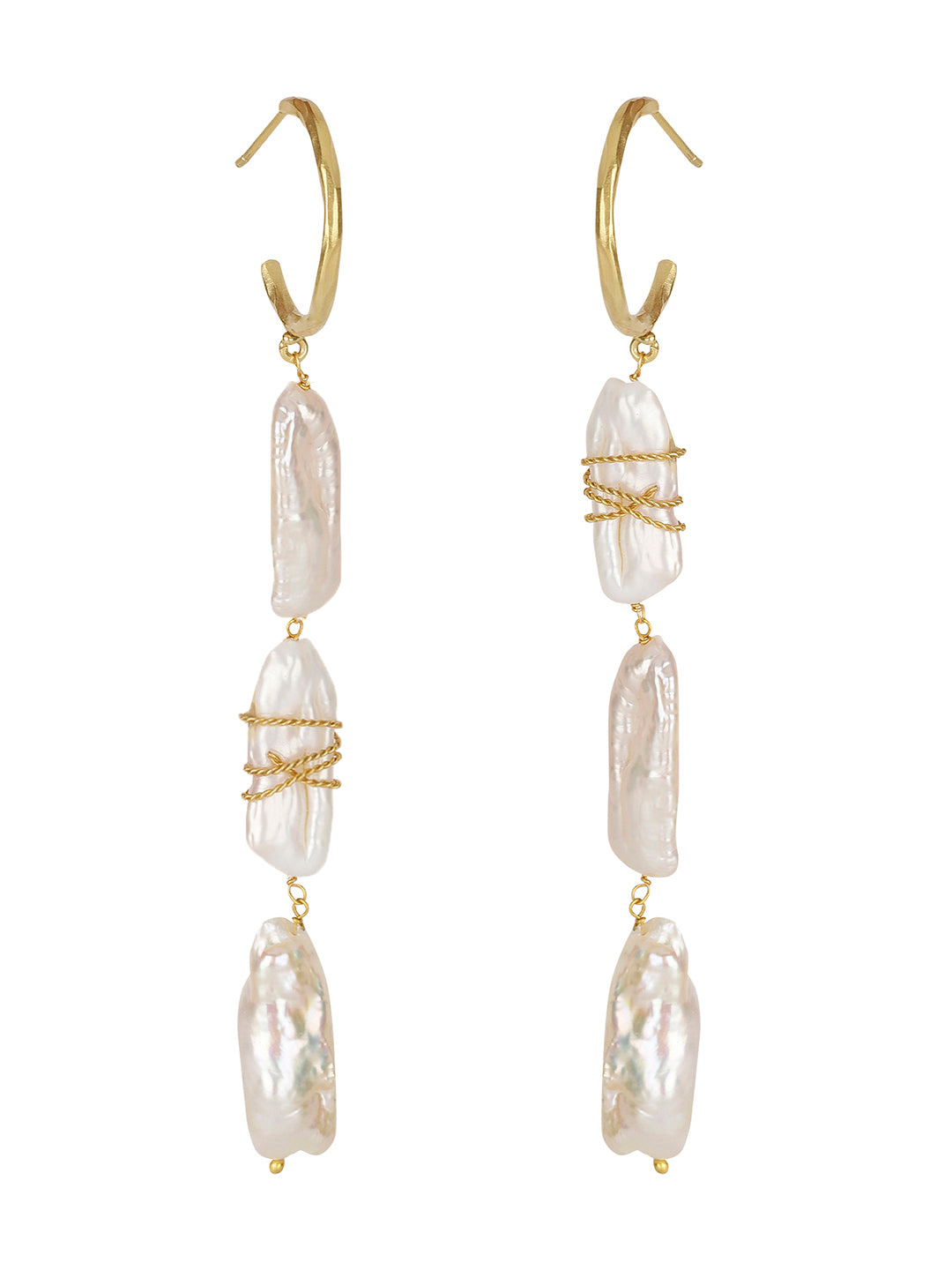 Mesh Pearl Drop Danglers