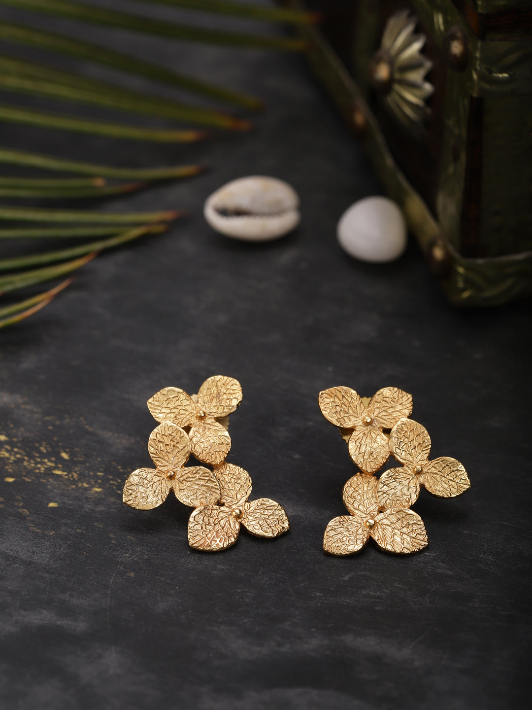 Gold Plated Trillium Studs