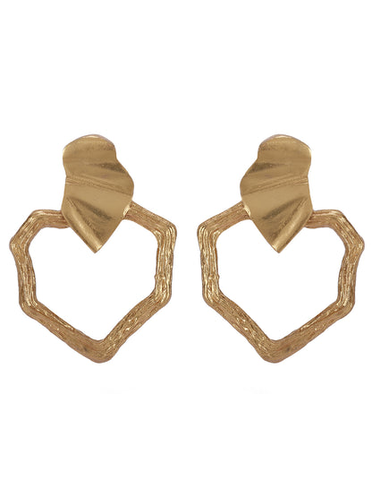 Gold Plated Asymmetric Cut Out Studs