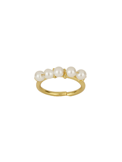 Gold Plated Pearl Ring