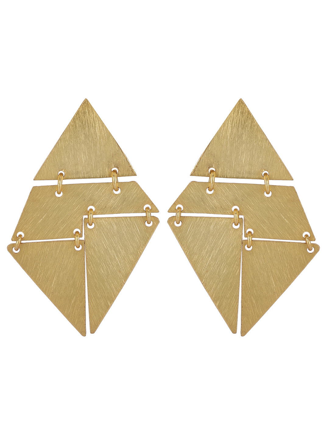 Gold Plated Rhombus Earrings