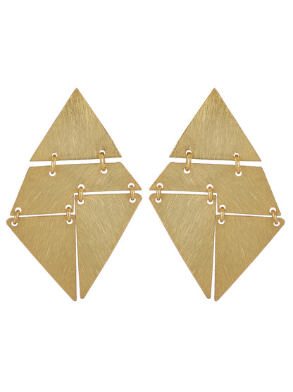 Gold Plated Rhombus Earrings