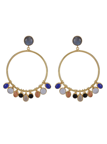 Gold Plated Multistone Hoops