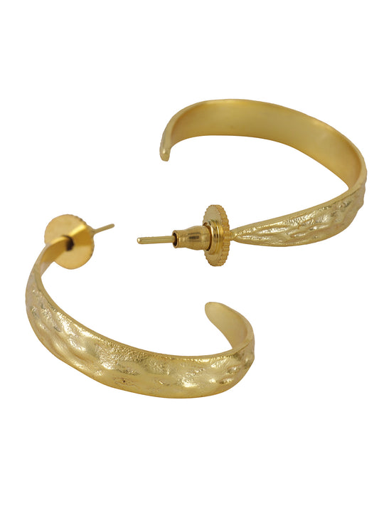 Gold Plated Oval Half Hoops