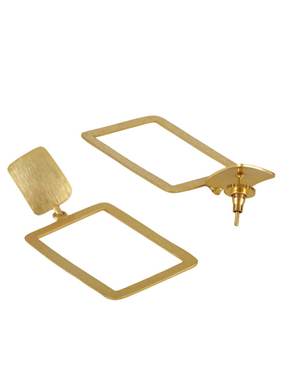 Gold Plated Minimal Rectangular Danglers