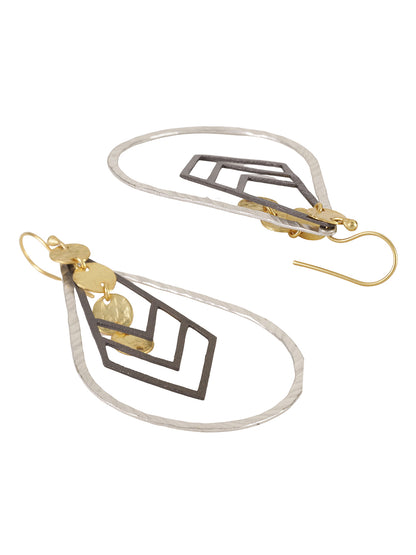 Gold-Silver Plated Teardrop Loops