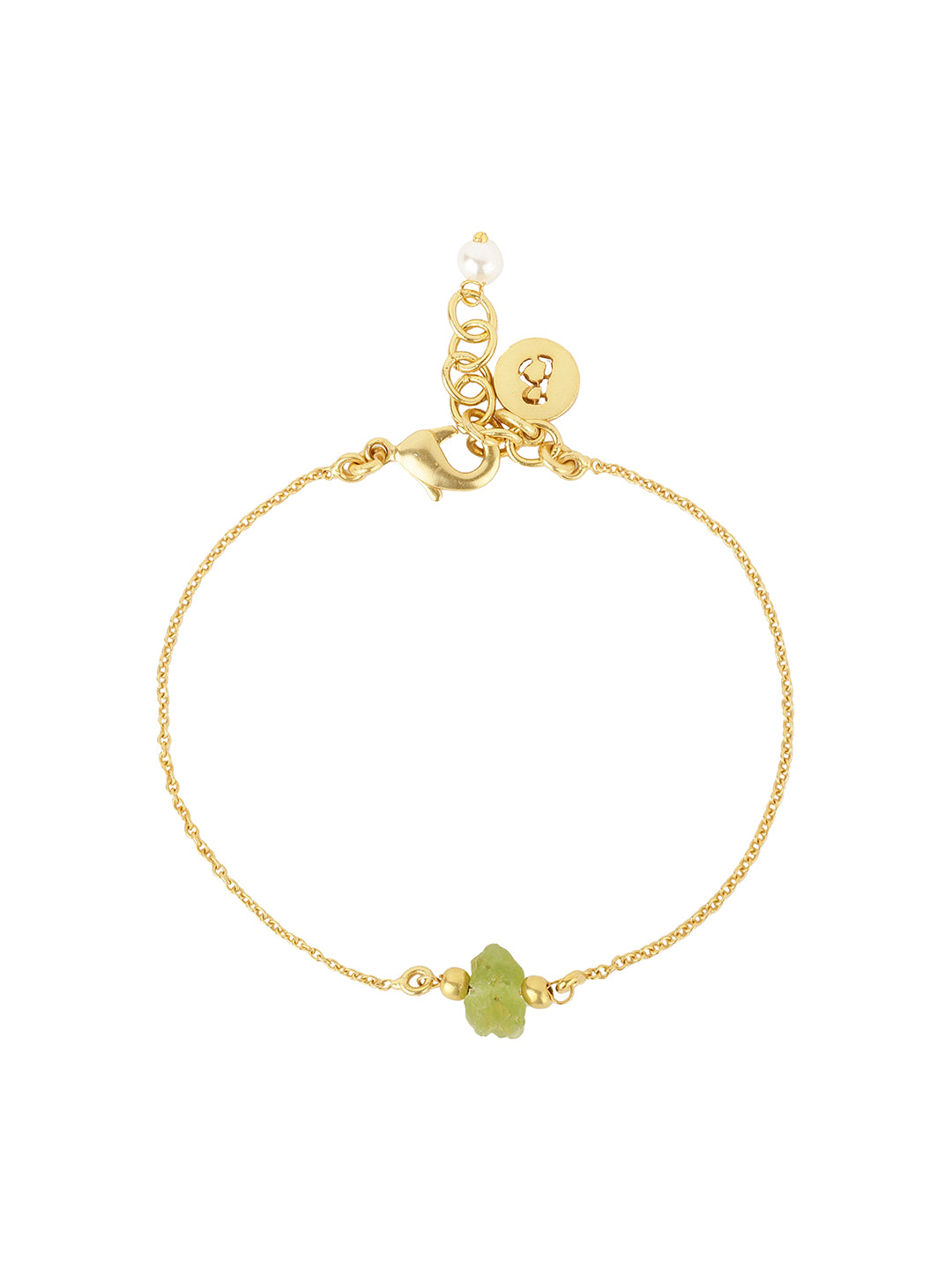 Minimal Peridot Bracelet