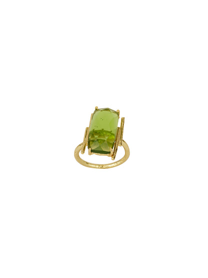 Baguette Peridot Ring