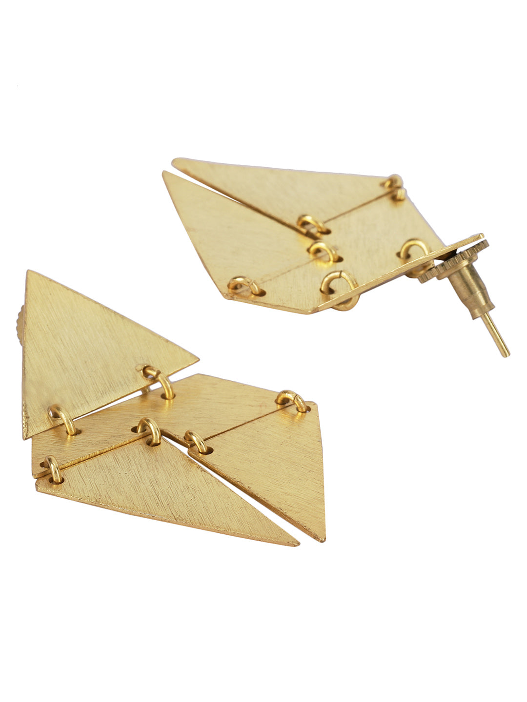 Gold Plated Rhombus Earrings