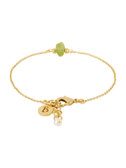 Minimal Peridot Bracelet