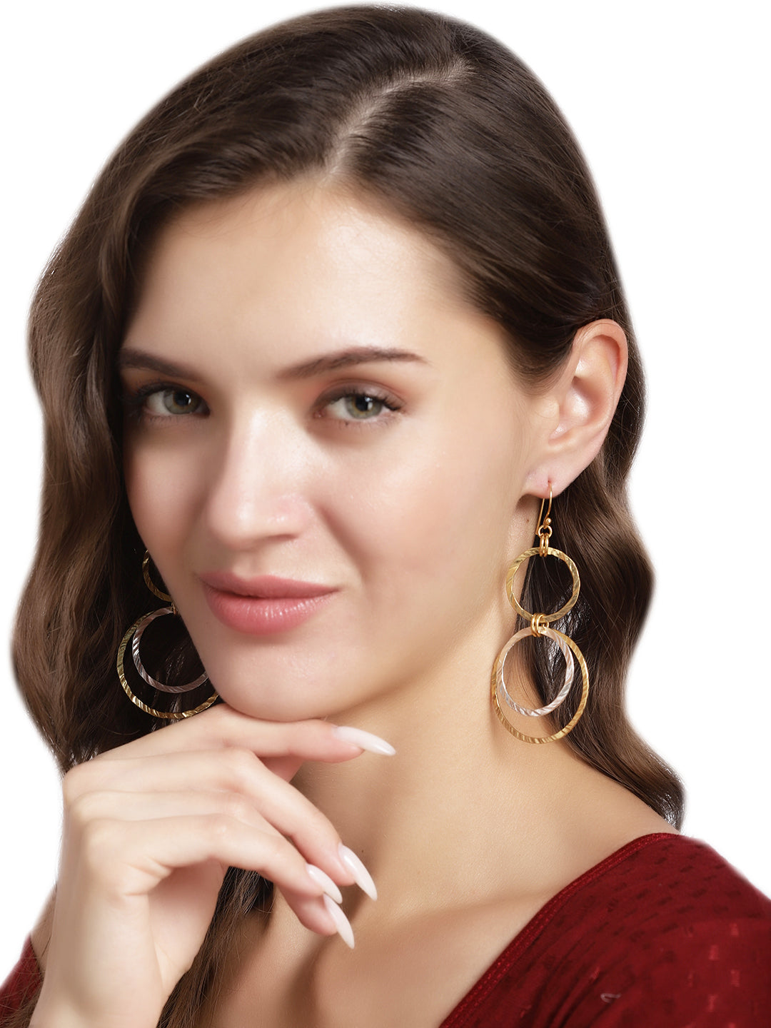 Gold-Silver Plated Ring Danglers