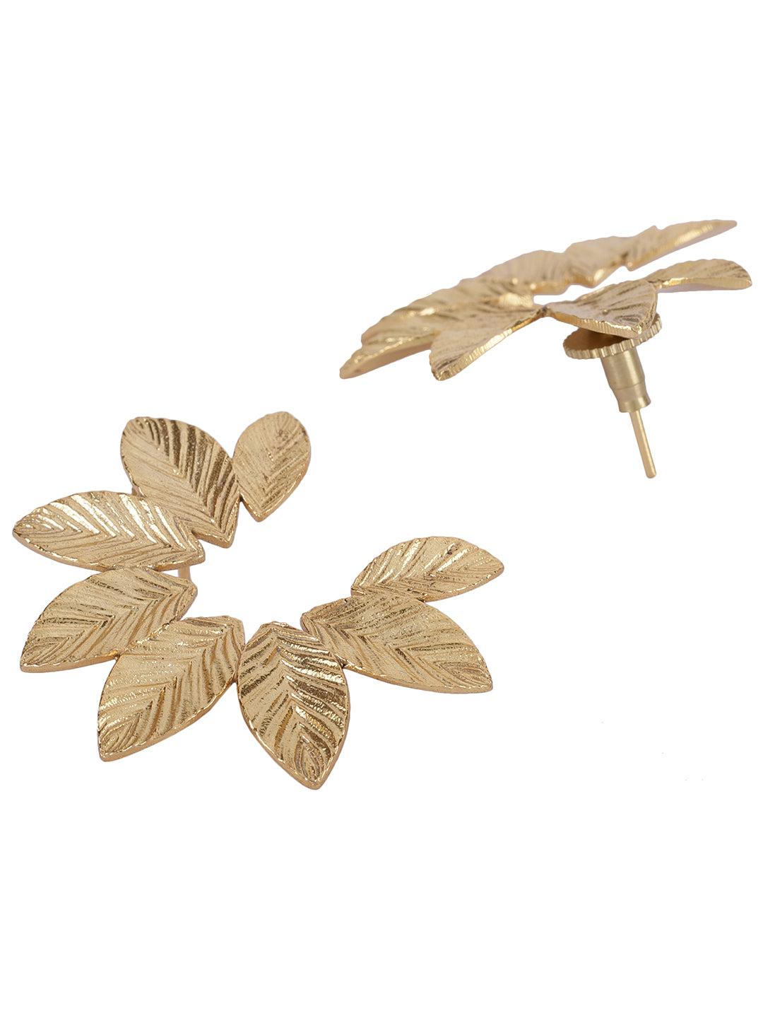 Gold Plated Floral Arc Studs