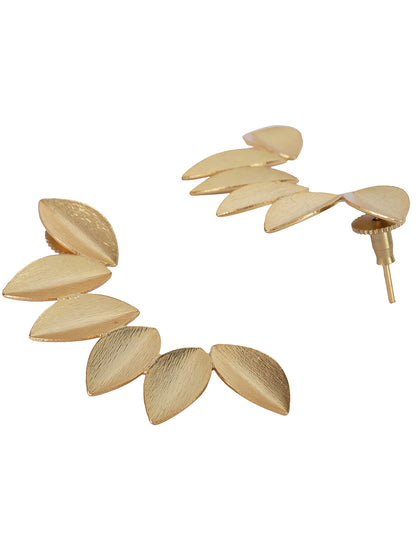 Gold Plated Leaf Cuffs