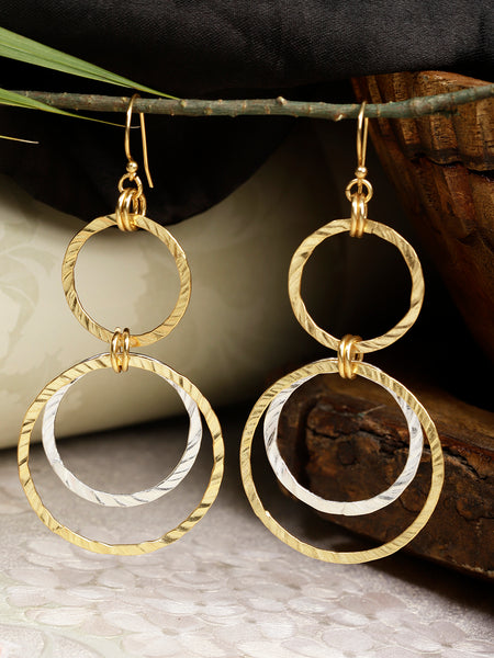 Gold-Silver Plated Ring Danglers