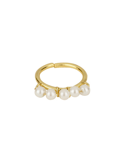 Gold Plated Pearl Ring