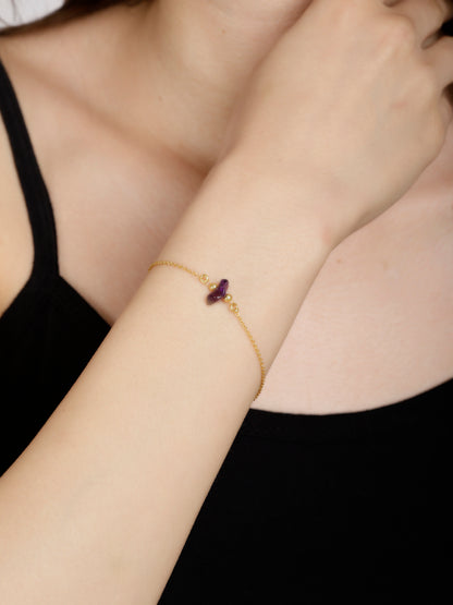 Minimal Amethyst Bracelet