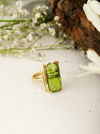 Baguette Peridot Ring