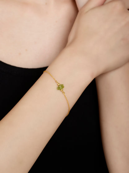 Minimal Peridot Bracelet