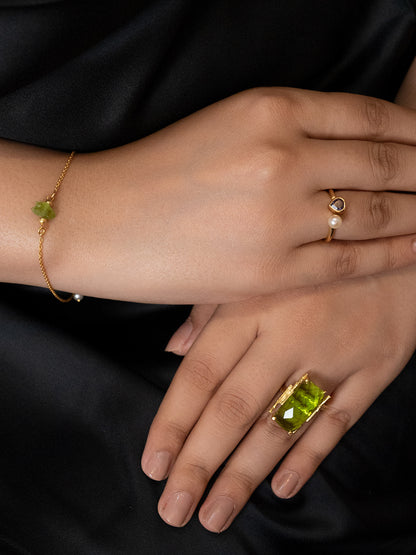 Baguette Peridot Ring