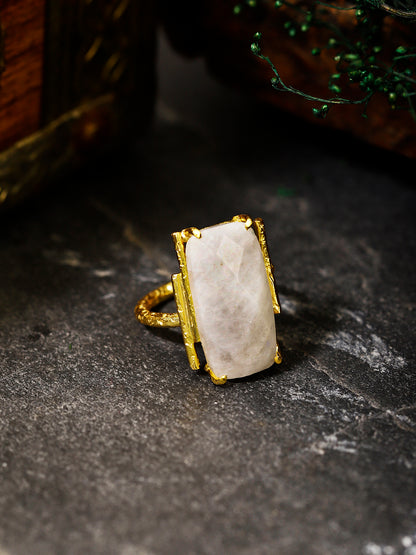 Baguette Moonstone Ring