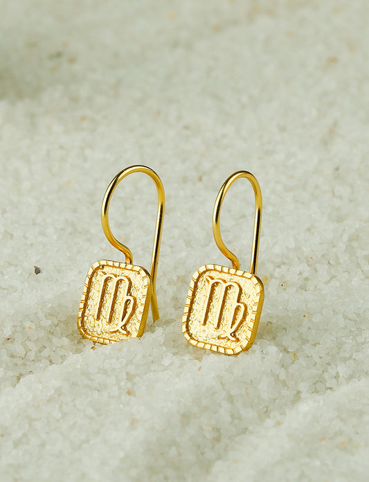 Gold Plated Virgo Earrings