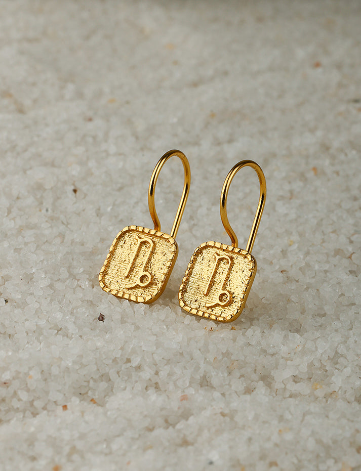 Gold Plated Capricorn Earrings | Fashion Jewellery Online | ShopBerserk