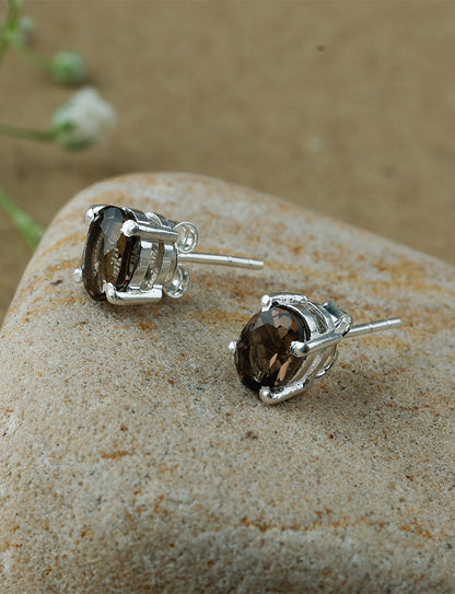 92.5 Silver Labradorite Cut-Stone Studs