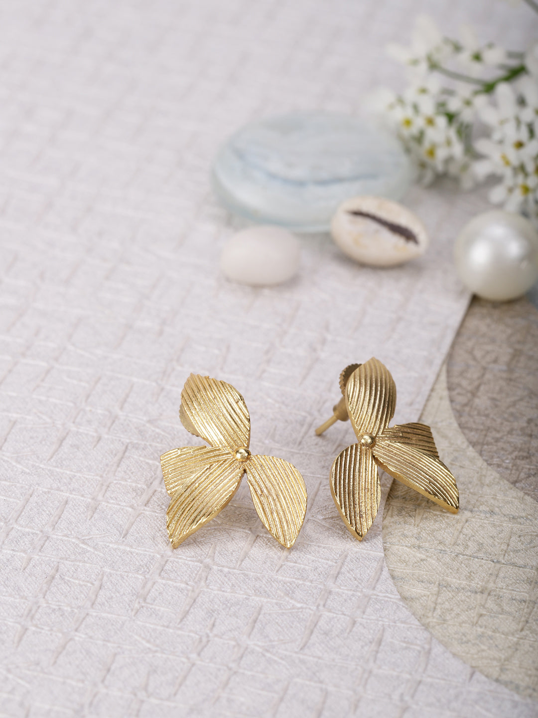 Gold Plated Floral Studs