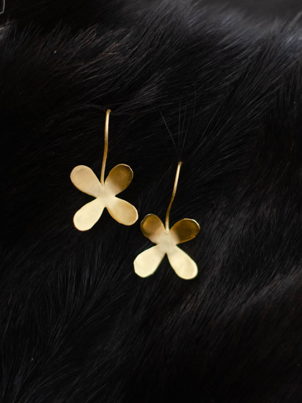 Gold Plated Clover Loops, Earrings - Shopberserk