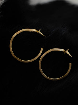 Gold Plated Minimal Loops, Earrings - Shopberserk