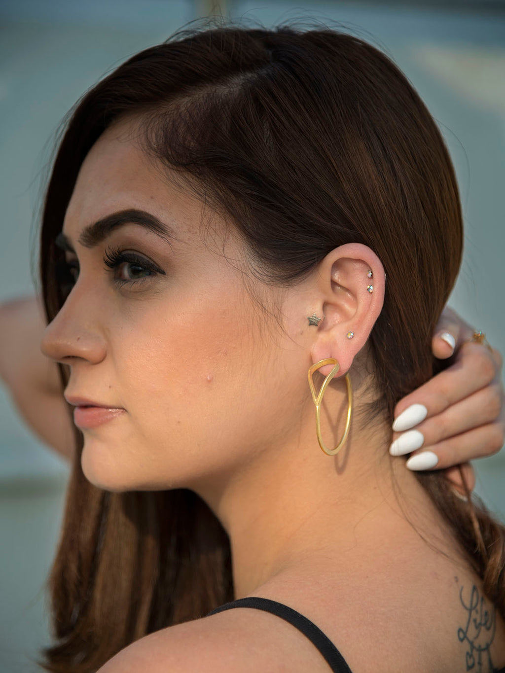 Gold Plated Minimal Loops, Earrings - Shopberserk