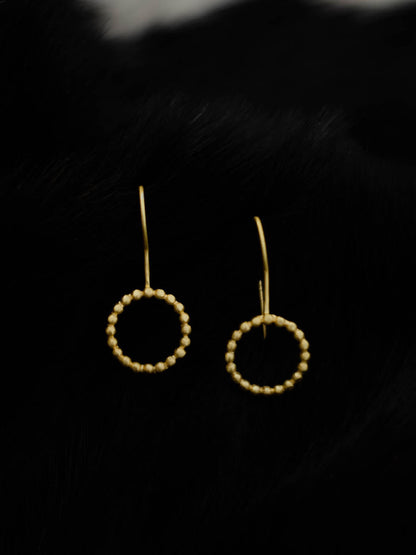 Gold Plated Ring Loops, Earrings - Shopberserk