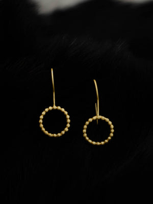 Gold Plated Ring Loops, Earrings - Shopberserk