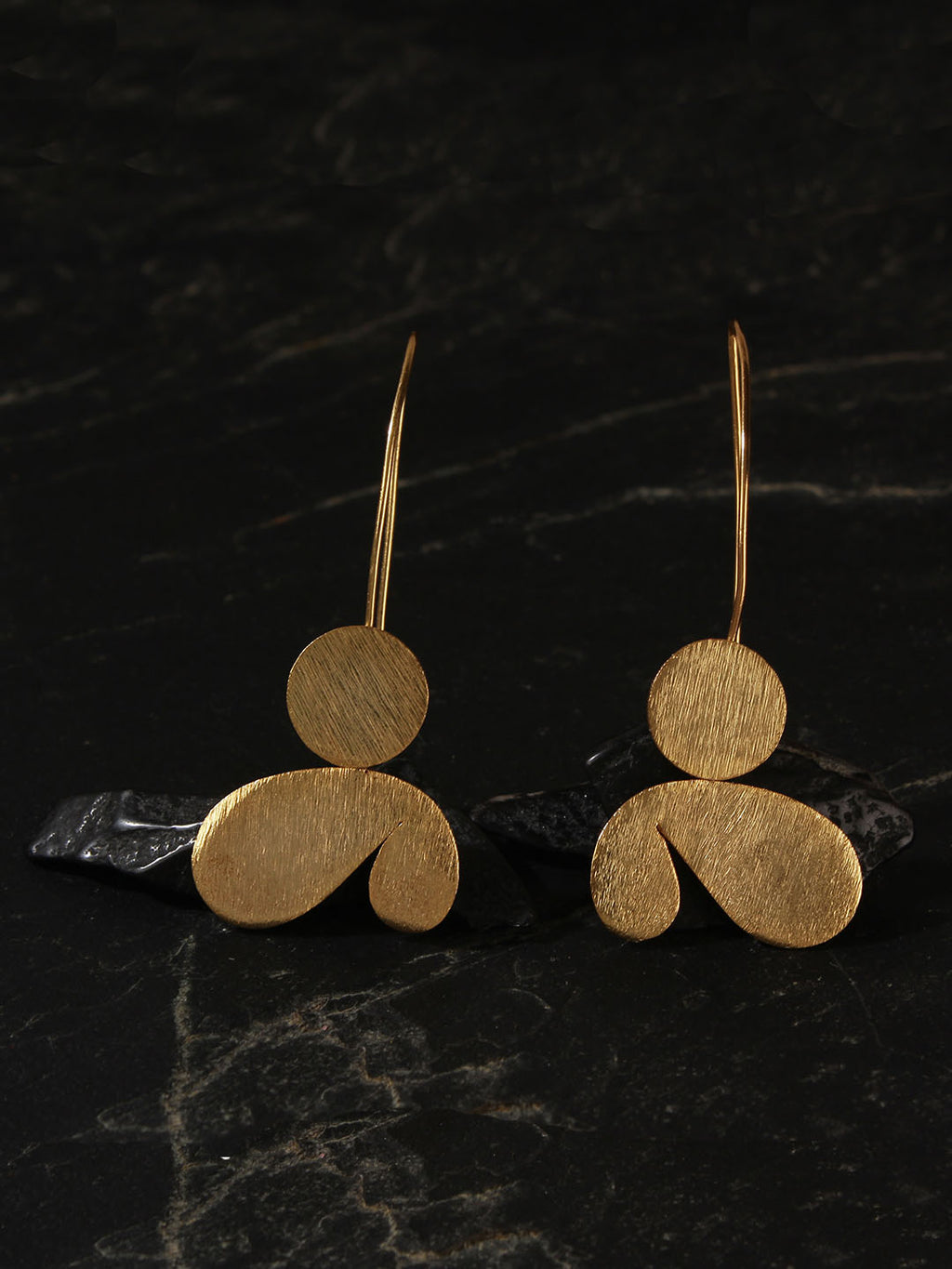 Gold Plated Paisley Petal Loops, Earrings - Shopberserk