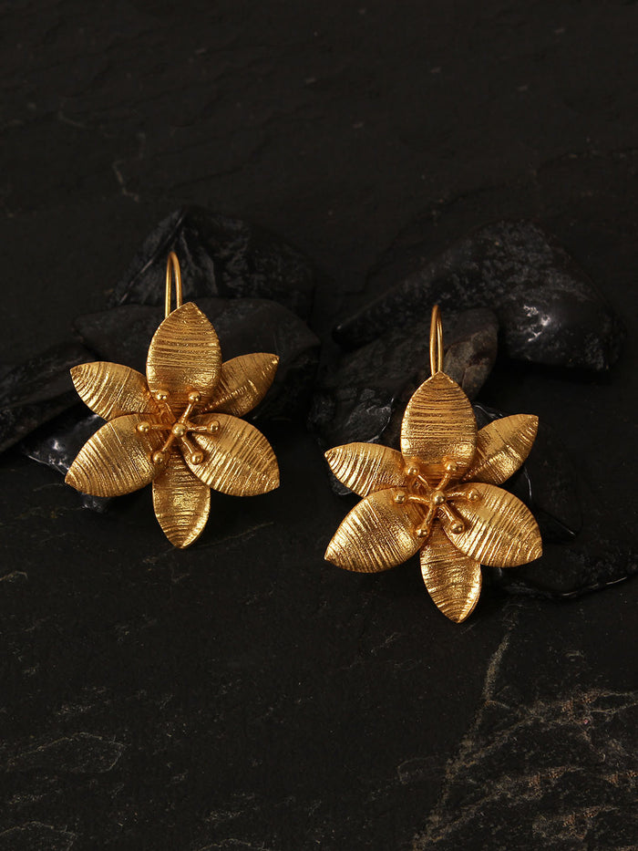 14K November Chrysanthemum Citrine Flower Earrings – Tippy Taste Jewelry