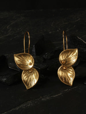 Gold Plated Petal Loops, Earrings - Shopberserk