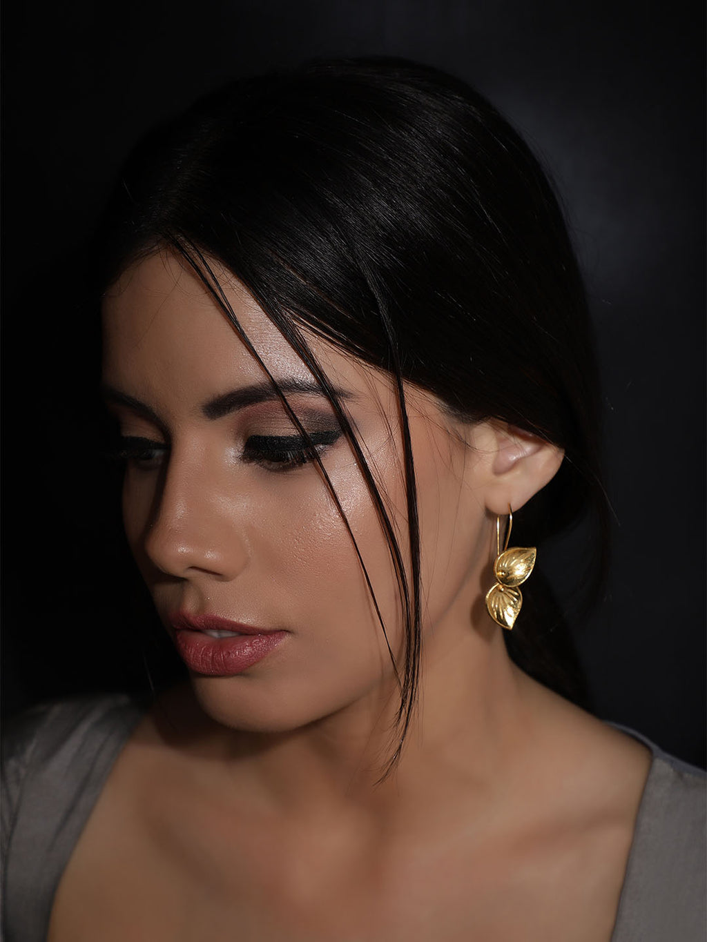 Gold Plated Petal Loops, Earrings - Shopberserk